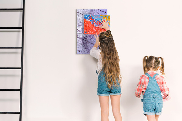 Pizarra magnética de pared con rotulador Pizarra magnética con diseño de hojas