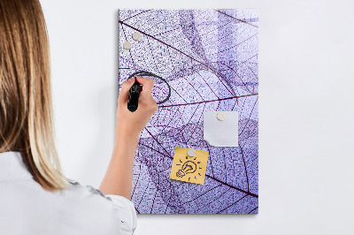Pizarra magnética de pared con rotulador Pizarra magnética con diseño de hojas