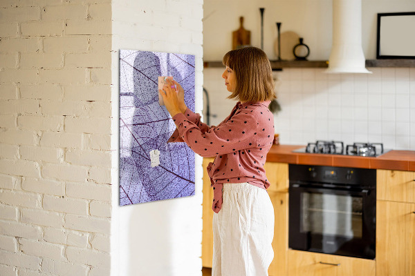 Pizarra magnética de pared con rotulador Pizarra magnética con diseño de hojas