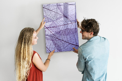 Pizarra magnética de pared con rotulador Pizarra magnética con diseño de hojas