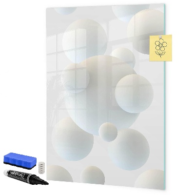 Pizarra borrable de cristal con imanes Un práctico tablero para notas y fotos.