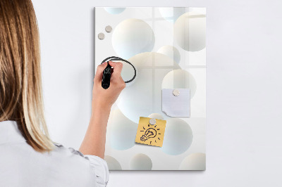 Pizarra borrable de cristal con imanes Un práctico tablero para notas y fotos.