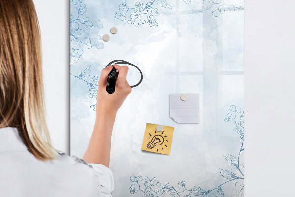 Pizarra magnética de pared con rotulador Tablero creativo para fotos y notas
