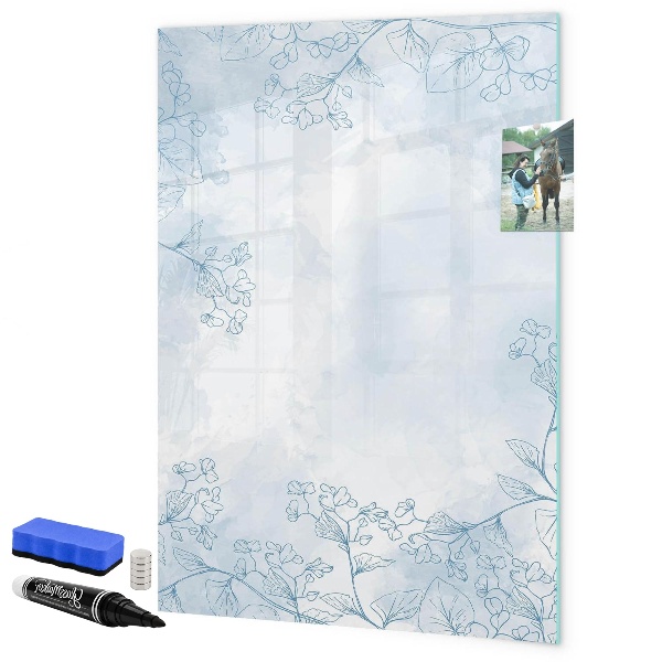 Pizarra magnética de pared con rotulador Tablero creativo para fotos y notas