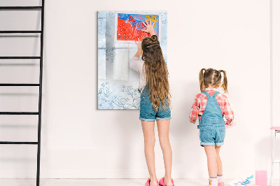 Pizarra magnética de pared con rotulador Tablero creativo para fotos y notas