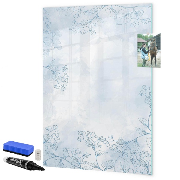 Pizarra magnética de pared con rotulador Tablero creativo para fotos y notas