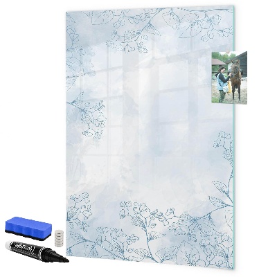 Pizarra magnética de pared con rotulador Tablero creativo para fotos y notas