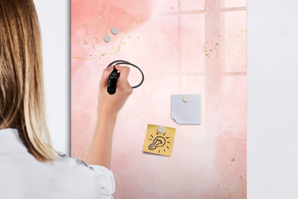 Pizarra magnética de pared con rotulador Tablero de colores pastel para fotos y notas.