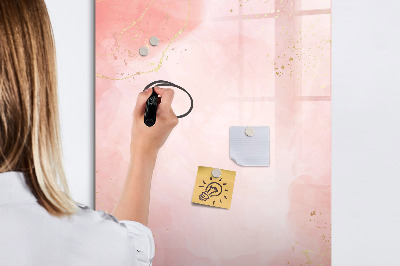 Pizarra magnética de pared con rotulador Tablero de colores pastel para fotos y notas.
