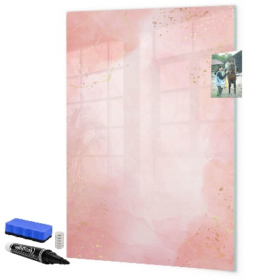 Pizarra magnética de pared con rotulador Tablero de colores pastel para fotos y notas.