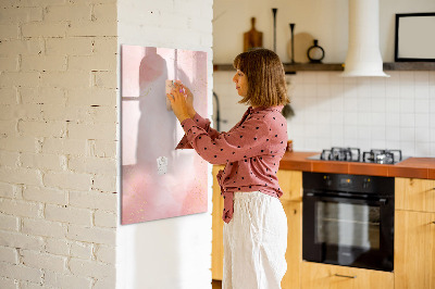Pizarra magnética de pared con rotulador Tablero de colores pastel para fotos y notas.