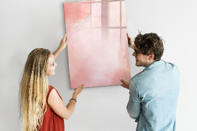Pizarra magnética de pared con rotulador Tablero de colores pastel para fotos y notas.