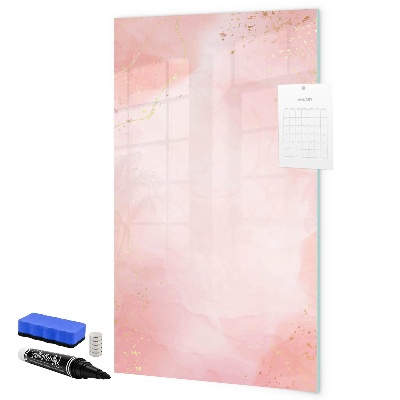 Pizarra magnética de pared con rotulador Tablero de colores pastel para fotos y notas.