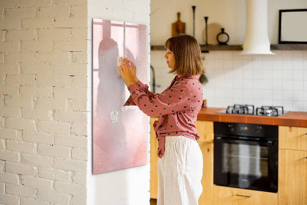 Pizarra magnética de pared con rotulador Tablero de colores pastel para fotos y notas.