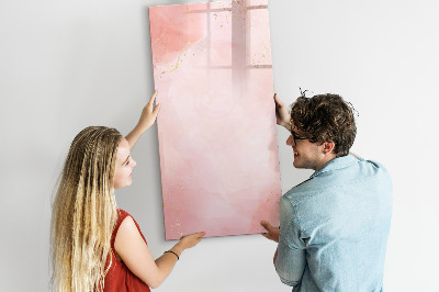 Pizarra magnética de pared con rotulador Tablero de colores pastel para fotos y notas.