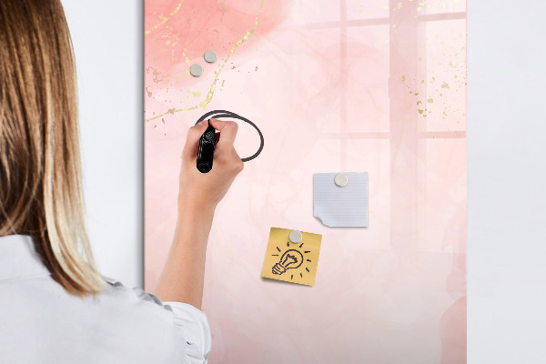 Pizarra magnética de pared con rotulador Tablero de colores pastel para fotos y notas.