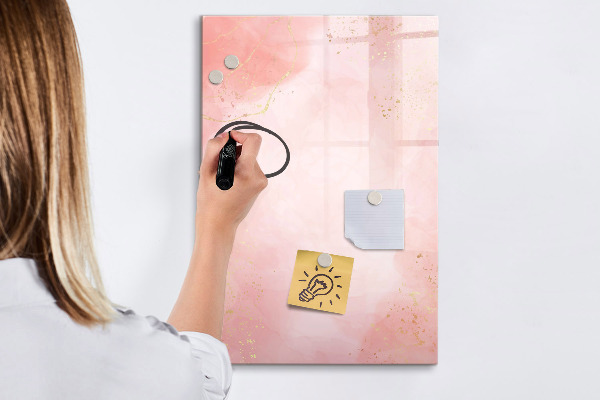 Pizarra magnética de pared con rotulador Tablero de colores pastel para fotos y notas.