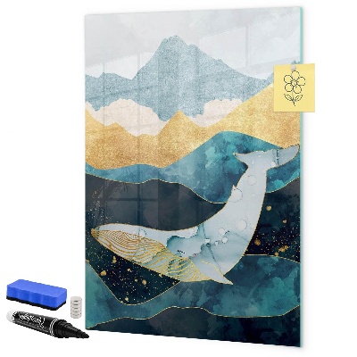 Pizarra borrable de cristal con imanes Tablero creativo para fotos y notas