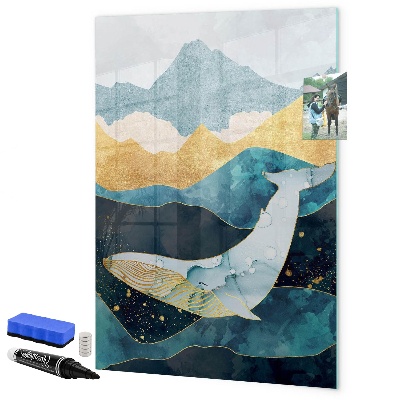 Pizarra borrable de cristal con imanes Tablero creativo para fotos y notas