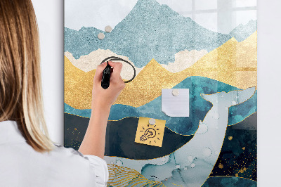 Pizarra borrable de cristal con imanes Tablero creativo para fotos y notas