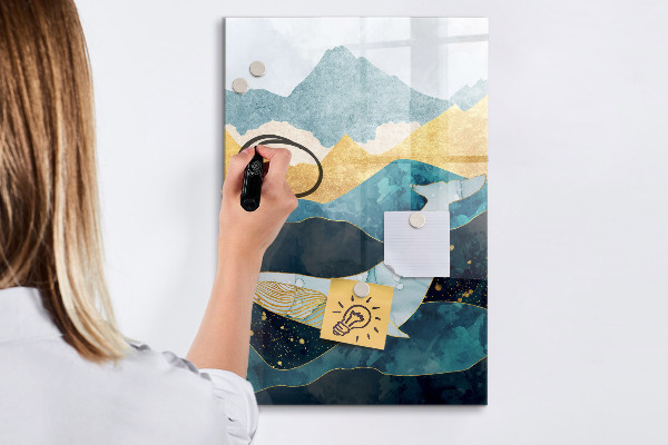 Pizarra borrable de cristal con imanes Tablero creativo para fotos y notas