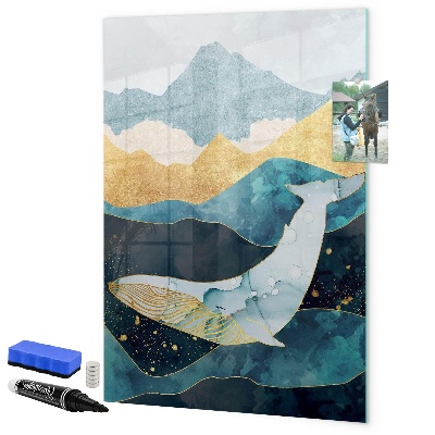 Pizarra borrable de cristal con imanes Tablero creativo para fotos y notas