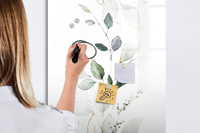 Pizarra magnética de pared con rotulador Tablero elegante para fotos y notas.