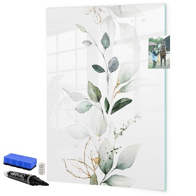Pizarra magnética de pared con rotulador Tablero elegante para fotos y notas.