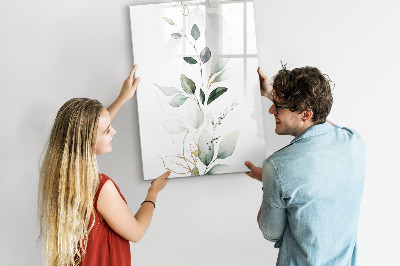 Pizarra magnética de pared con rotulador Tablero elegante para fotos y notas.