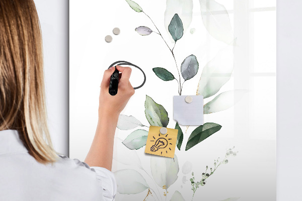 Pizarra magnética de pared con rotulador Tablero elegante para fotos y notas.