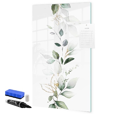 Pizarra magnética de pared con rotulador Tablero elegante para fotos y notas.