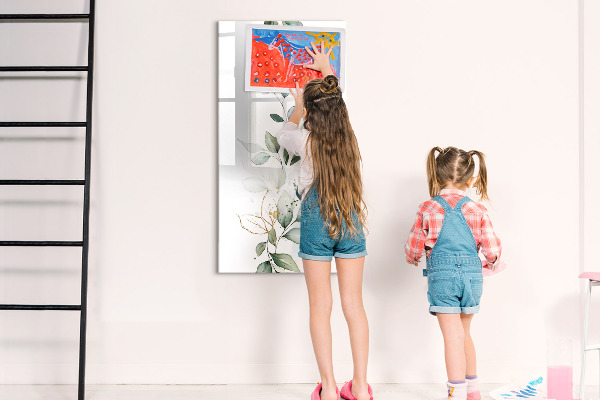 Pizarra magnética de pared con rotulador Tablero elegante para fotos y notas.