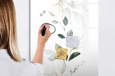 Pizarra magnética de pared con rotulador Tablero elegante para fotos y notas.