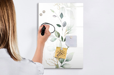 Pizarra magnética de pared con rotulador Tablero elegante para fotos y notas.