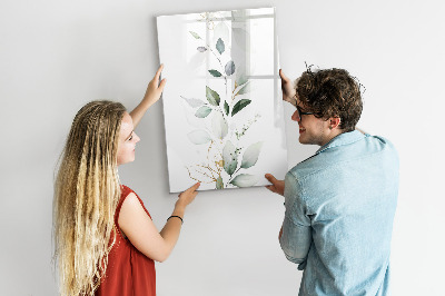 Pizarra magnética de pared con rotulador Tablero elegante para fotos y notas.