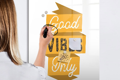 Pizarra borrable de cristal con imanes Tablero creativo para fotos y notas