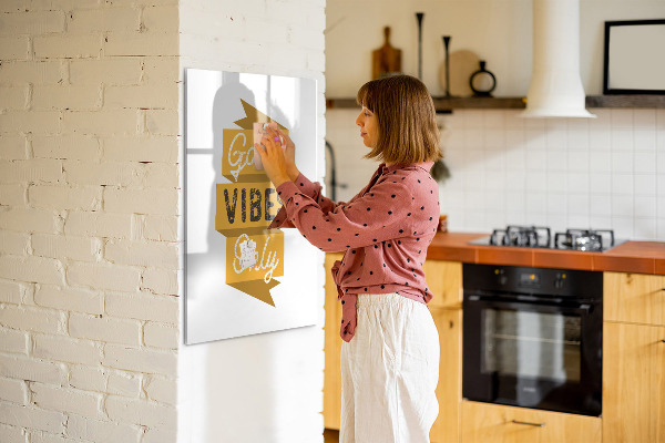 Pizarra borrable de cristal con imanes Tablero creativo para fotos y notas