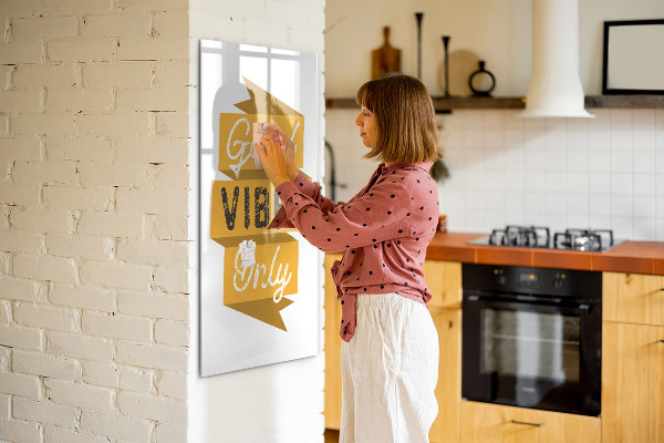 Pizarra borrable de cristal con imanes Tablero creativo para fotos y notas