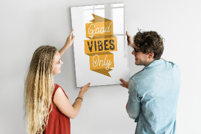 Pizarra borrable de cristal con imanes Tablero creativo para fotos y notas