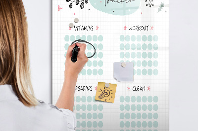 Pizarra magnética de pared con rotulador Seguimiento de tus hábitos y actividades diarias