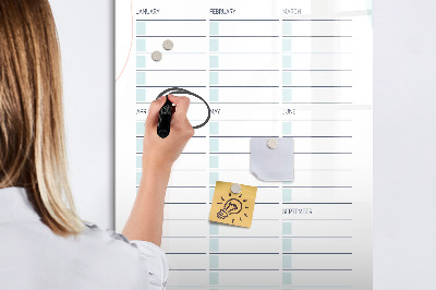 Pizarra magnética de pared con rotulador Planificador para fechas y fotos importantes