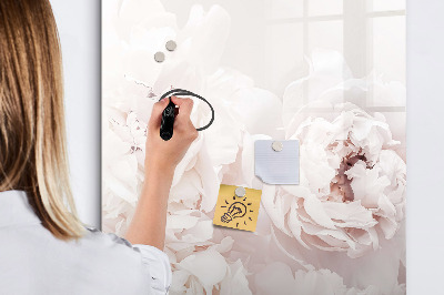 Pizarra magnética de pared con rotulador Collage floral con recuerdos y notas