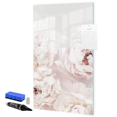 Pizarra magnética de pared con rotulador Collage floral con recuerdos y notas