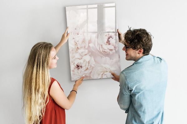 Pizarra magnética de pared con rotulador Collage floral con recuerdos y notas