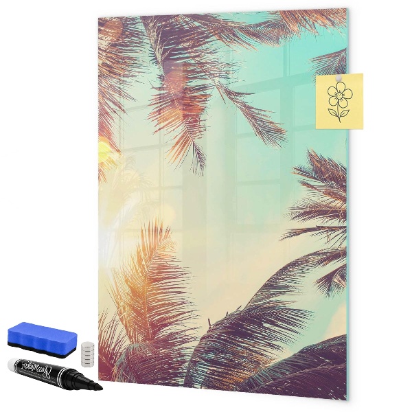 Pizarra borrable de cristal con imanes Tablero creativo para fotos y notas