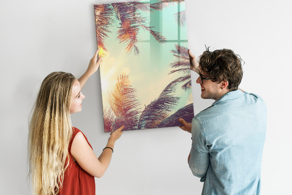 Pizarra borrable de cristal con imanes Tablero creativo para fotos y notas