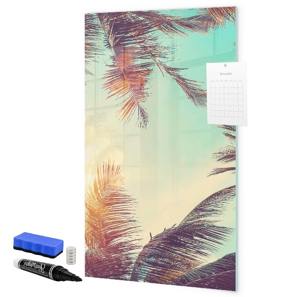 Pizarra borrable de cristal con imanes Tablero creativo para fotos y notas