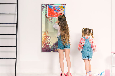 Pizarra borrable de cristal con imanes Tablero creativo para fotos y notas
