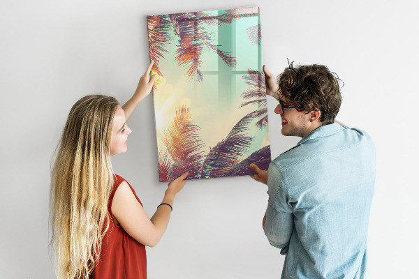 Pizarra borrable de cristal con imanes Tablero creativo para fotos y notas