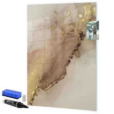 Pizarra borrable de cristal con imanes Tablero elegante para fotos y notas.